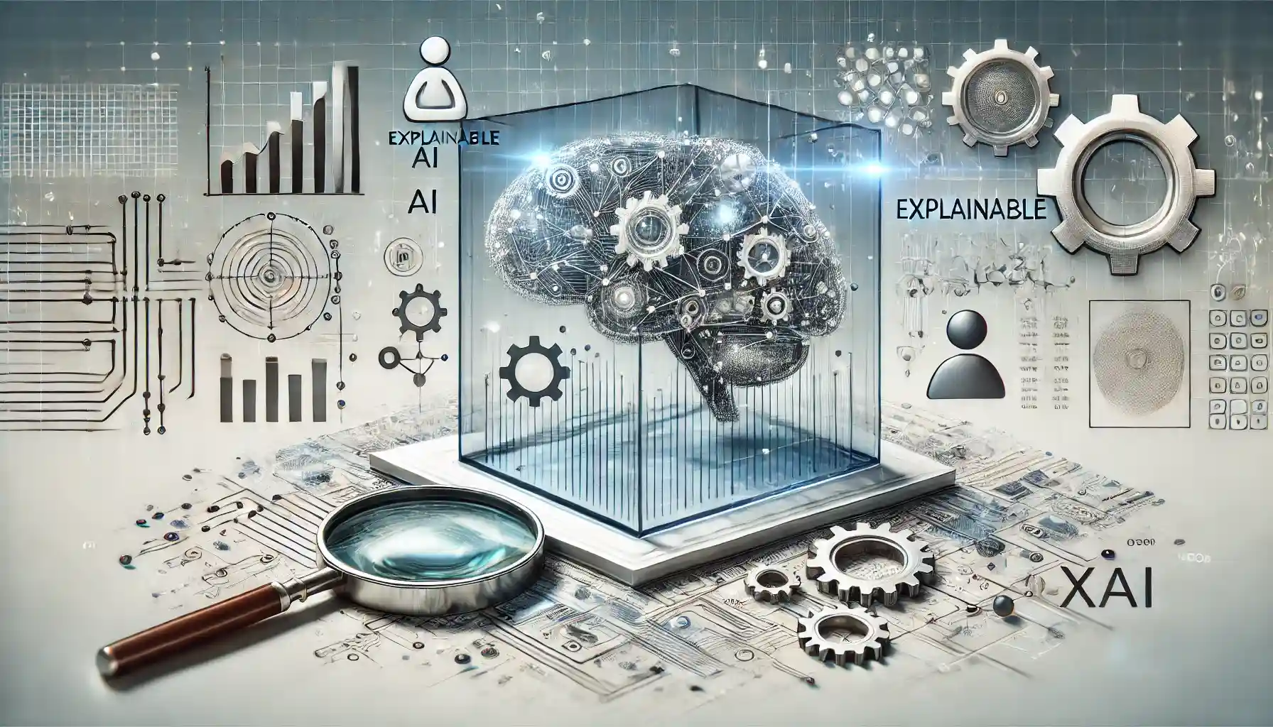 DALL·E 2024-10-21 20.50.21 – An abstract image representing Explainable AI (XAI) techniques for transparency in machine learning models. The image should show a neural network or (1)